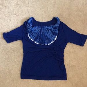 Royal blue stretch knit top